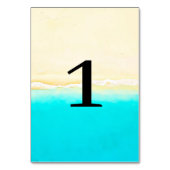 Table Ocean Shore Turquoise Water Mariage Numéro de tabl (Dos)