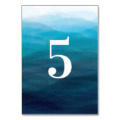 Table Ocean Waves Watercolor Mariage Numéro de tableau C (Dos)