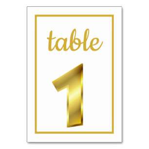 Table Or métallique chic Numéro de tableau 1