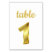 Table Or métallique chic Numéro de tableau 1 (Dos)