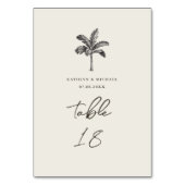 Table Palm Tree Minimalist Tropical Mariage Numéro de ta (Par défaut)