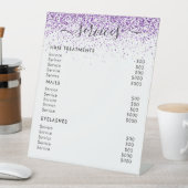 Table Parties scintillant de luxe pourpre Signe de socle (In SItu)