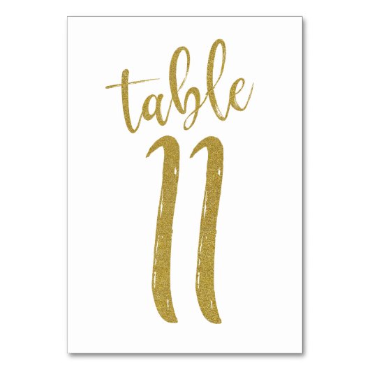 Table Parties scintillant d'or Numéro de tableau 11 (Par défaut)