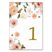 Table Pavot rose Floral Tableau 1 Mariage Numéro de tabl (Par défaut)