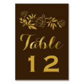 Table Peonées de feuille d'or mariage floral numéro de t (Dos)
