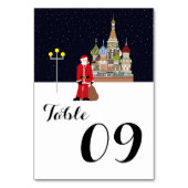 Table Père Noël à Moscou Numéro de Noël Numéro de tablea (Dos)