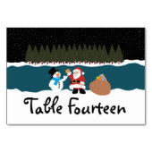 Table Père Noël Cadeau à Snowman Numéro de tableau (Dos)