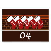 Table Père Noël Christmas Stockings Numéro de tableau (Dos)