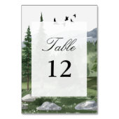 Table Pine Tree Forest Mariage à thème Numéro de tableau (Par défaut)