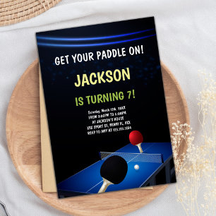 Table Ping Pong Invitations Anniversaire
