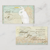 Table Place Carte de réglage Great Egret Coastal B (Devant / Derrière)