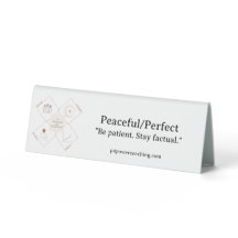 Plaque de bureau en plastique paisible/parfait