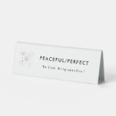 Table Plaque de bureau en plastique paisible/parfait (Recto)