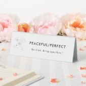 Table Plaque de bureau en plastique paisible/parfait (In SItu (Mariage))