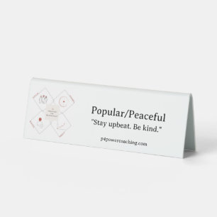 Table Plaque de bureau en plastique populaire/paix