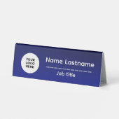 Table Plaque de bureau professionnelle avec logo  (Verso)