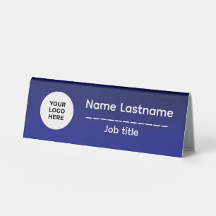 Table Plaque de bureau professionnelle avec logo