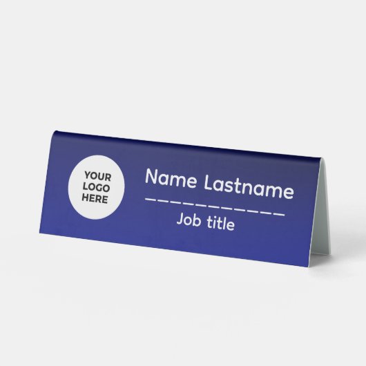 Table Plaque de bureau professionnelle avec logo  (Recto)