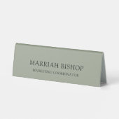 Table Plaque de bureau professionnelle Vert Sauge (Verso)
