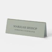 Table Plaque de bureau professionnelle Vert Sauge (Recto)
