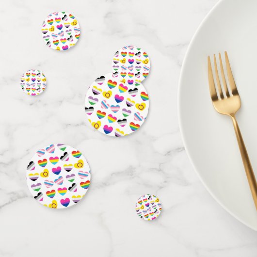Table Pride Hearts Confetti (Groupe)