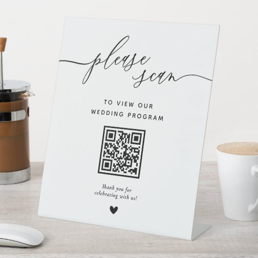 Table Programme de mariage de calligraphie moderne SIGNE (In SItu)