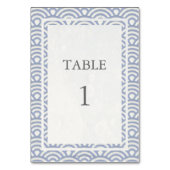 Table Purple doux + Blanc Japonais Seigha Numéro de tabl (Dos)