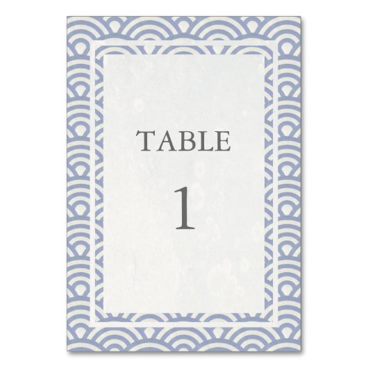 Table Purple doux + Blanc Japonais Seigha Numéro de tabl (Par défaut)