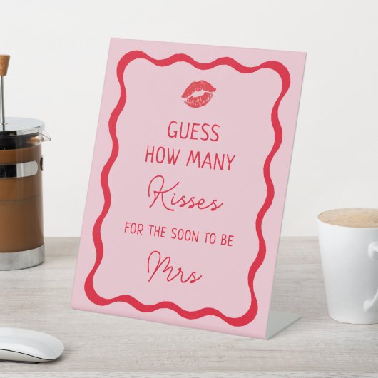 Table Retro Devis Combien De Baisers Jeu Signe (In SItu)