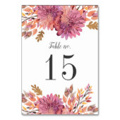 Table Rêve d'automne | Numéro de Mariage (Dos)