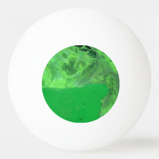 "Table Rock green & red" Abstract Ping Pong Ball
