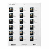 Table Rock Silhouette Sunset Adresetiketten Etiket (Full Sheet)