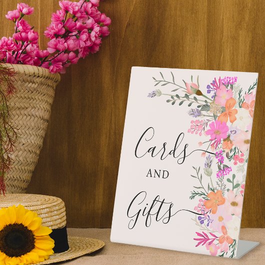 Table Romantique pastel fleurs sauvages signe de douche