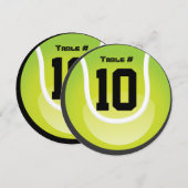 Table Ronde Bat mitzvah TENNIS Bar Carte de siège (Devant / Derrière)