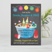 Table Ronde BBQ Party Boissons Invitations (Debout devant)