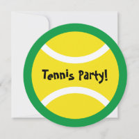 Table ronde pour enfants thème tennis Invitations 