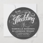 Table ronde Rustique Art Mariage Invitations (Devant)
