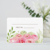Table Rose romantique Mariage Carte Place (Debout devant)