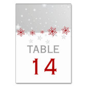 Table Rouge, grise flocon de neige moderne numéro de tab (Dos)