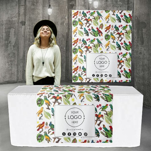 Table Runner Banner Business Logo Pet Birds Wandkleed