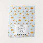 Table Runner Banner Business Logo Pet Goldfish Wandkleed (Voorkant)