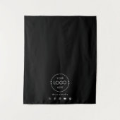 Table Runner Banner Business Logo Social Media Wandkleed (Voorkant)