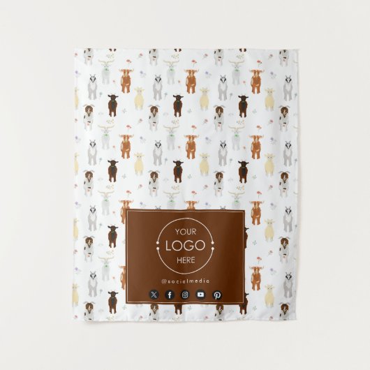 Table Runner Banner Logo Social Media Goat Boerder Wandkleed (Voorkant)