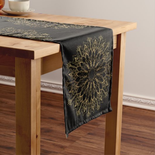 Table Runner - Golden Bee Mandala Medium Tafelloper (Voorbeeld)