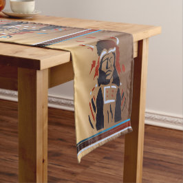 Table Runner met Native American Afbeelding Korte Tafelloper
