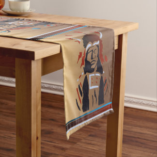 Table Runner met Native American Afbeelding Korte Tafelloper