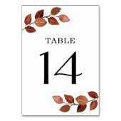 Table Rustic Automne Numéro de tableau (Par défaut)