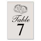 Table Rustic Elegant Western Horse Mariage Numéro de tab (Dos)