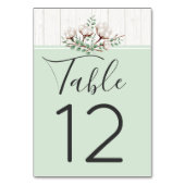 Table Rustic Southern Cotton & Wood Mariage Numéro de ta (Dos)