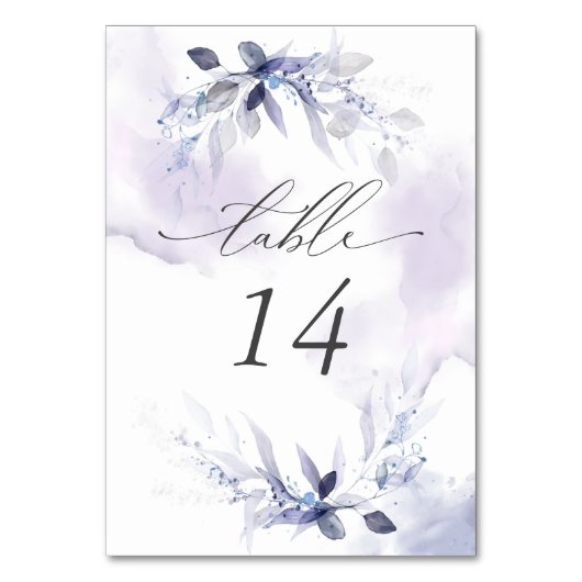 Table Rustic Violet Aquarelle Feuilles Numéro de tableau (Par défaut)
